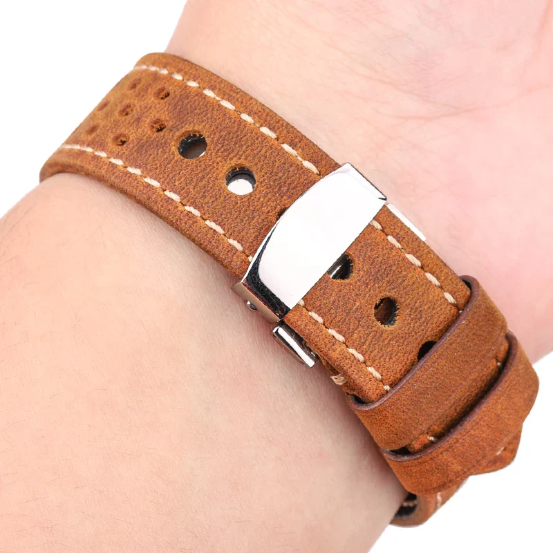 Vintage Genuine Leather Watch Band for Samsung Galaxy
