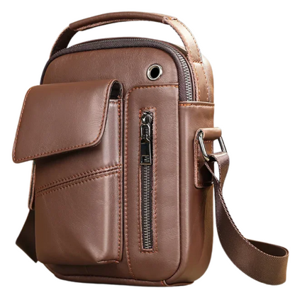 Large Capacity Crossbody Men's Casual Cow Leather Shoulder Bag
