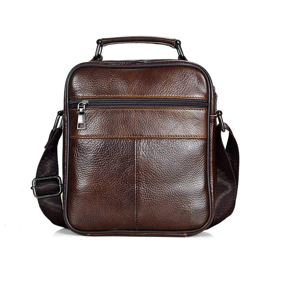 Genuine  Leather Messenger Bag for Business & iPad Tote