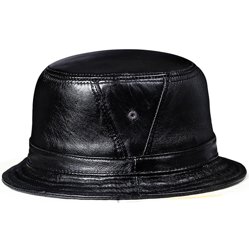 Classic Genuine Leather Bucket Hat