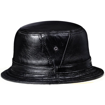 Classic Genuine Leather Bucket Hat
