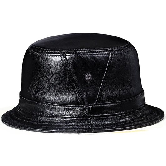 Classic Genuine Leather Bucket Hat