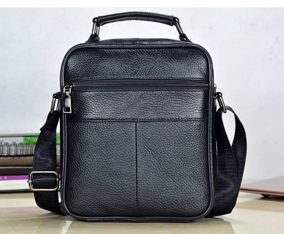 Genuine  Leather Messenger Bag for Business & iPad Tote