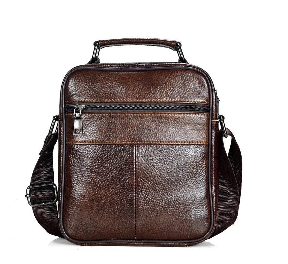 Genuine  Leather Messenger Bag for Business & iPad Tote