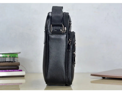 Genuine  Leather Messenger Bag for Business & iPad Tote