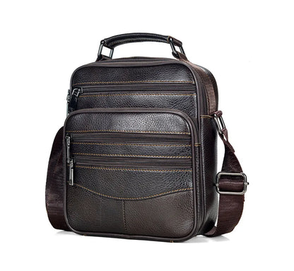 Genuine  Leather Messenger Bag for Business & iPad Tote