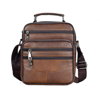 Genuine  Leather Messenger Bag for Business & iPad Tote