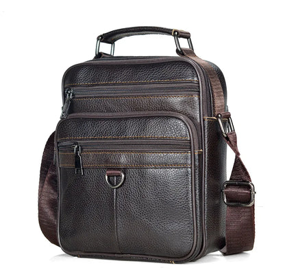 Genuine  Leather Messenger Bag for Business & iPad Tote