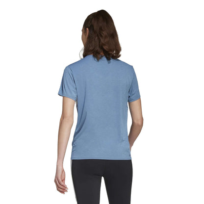 adidas Women's Trainicons 3-Stripes Tee - Altered Blue / White