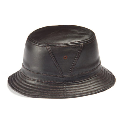 Classic Genuine Leather Bucket Hat