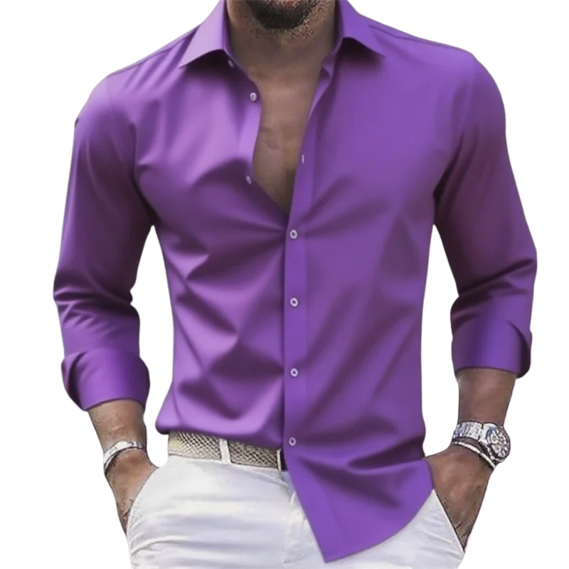 Men’s Stretch  Casual & Formal Long Sleeve Comfort Shirt