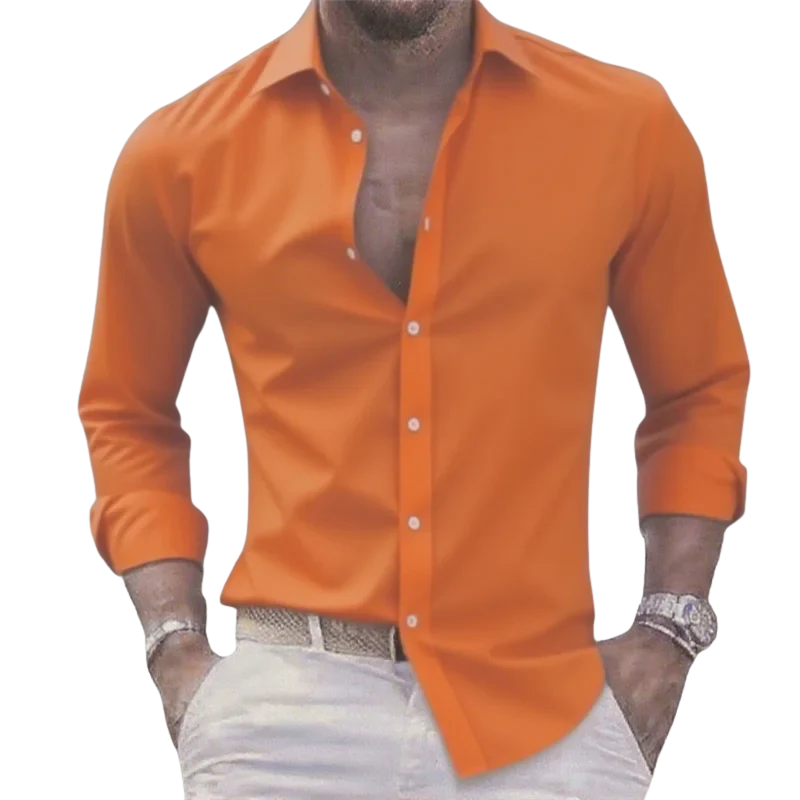 Men’s Stretch  Casual & Formal Long Sleeve Comfort Shirt