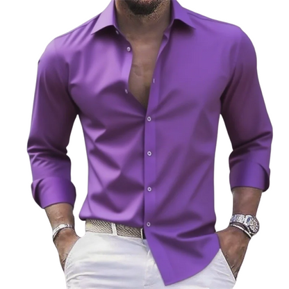 Men’s Stretch  Casual & Formal Long Sleeve Comfort Shirt