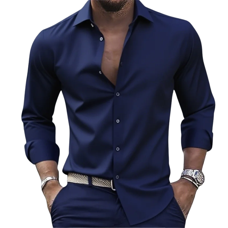 Men’s Stretch  Casual & Formal Long Sleeve Comfort Shirt