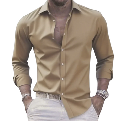 Men’s Stretch  Casual & Formal Long Sleeve Comfort Shirt