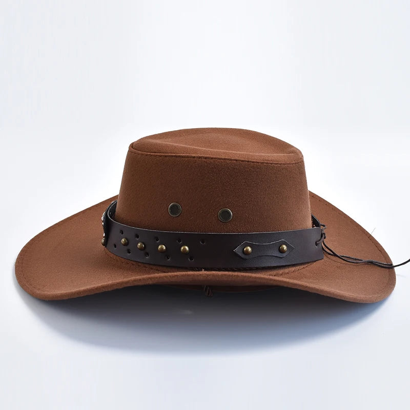 Vintage Artificial Suede Western Cowboy Jazz Hat