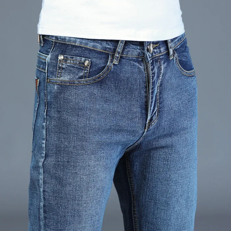 Casual & Stylish Men's Classic Straight Fit Ripped Denim Jeans
