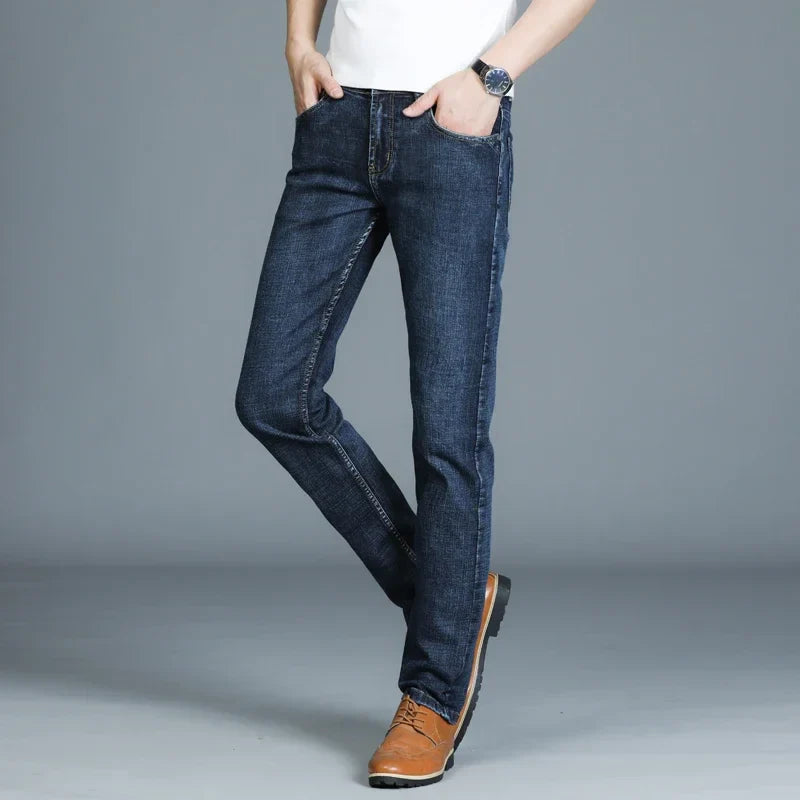 Casual & Stylish Men's Classic Straight Fit Ripped Denim Jeans