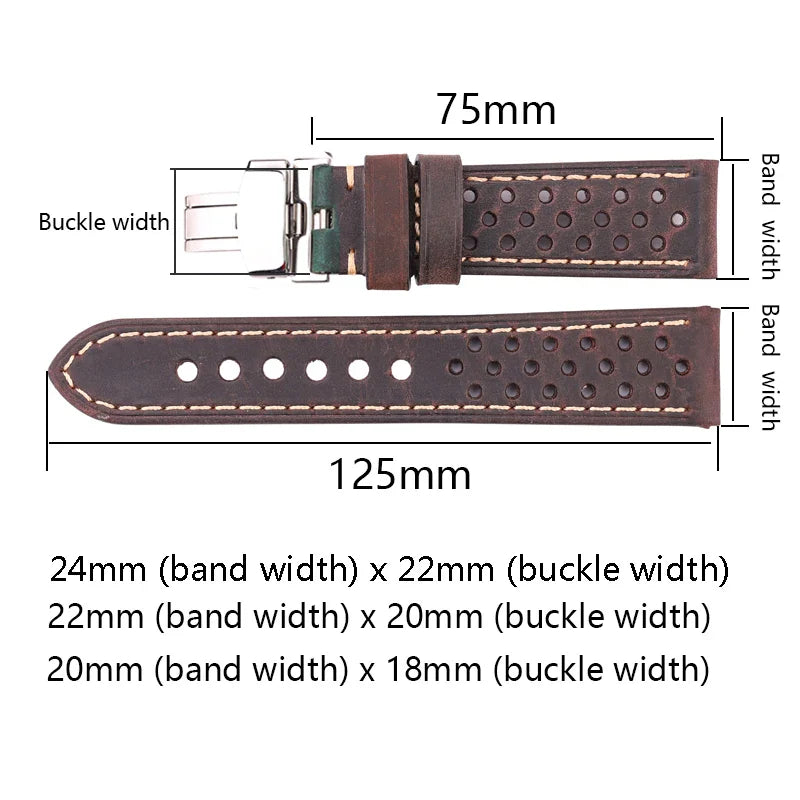Vintage Genuine Leather Watch Band for Samsung Galaxy
