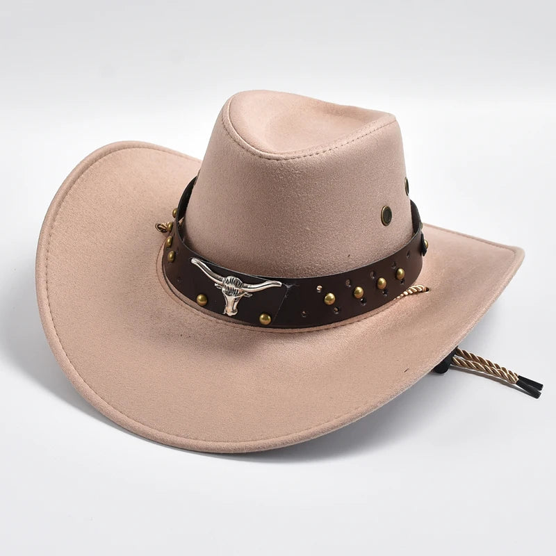 Vintage Artificial Suede Western Cowboy Jazz Hat