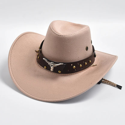 Vintage Artificial Suede Western Cowboy Jazz Hat