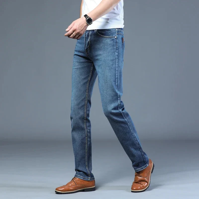 Casual & Stylish Men's Classic Straight Fit Ripped Denim Jeans