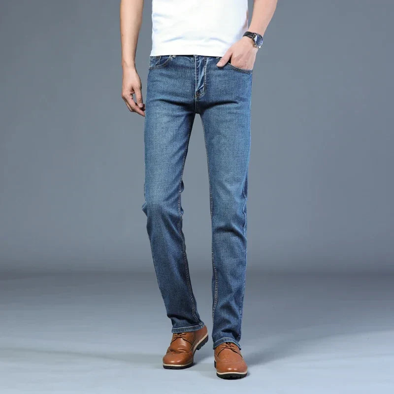 Casual & Stylish Men's Classic Straight Fit Ripped Denim Jeans