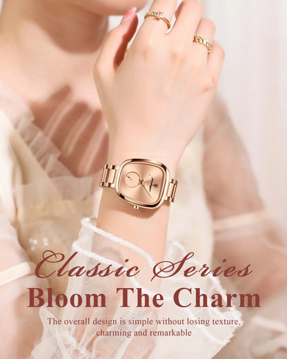 Waterproof Stainless Steel Elegant Luxury Women's Quartz Watch