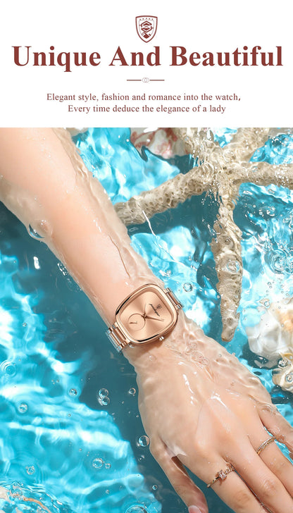 Waterproof Stainless Steel Elegant Luxury Women's Quartz Watch
