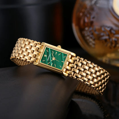 Luxury Stainless Steel BERNY Women’s Gold Square Quartz Watch