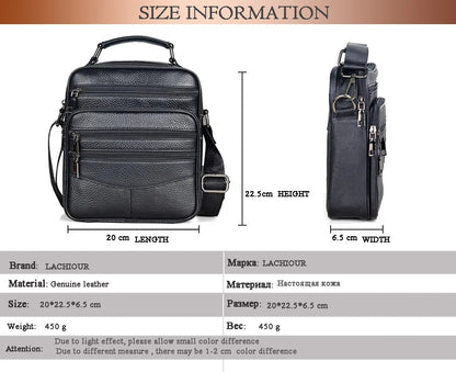 Genuine  Leather Messenger Bag for Business & iPad Tote