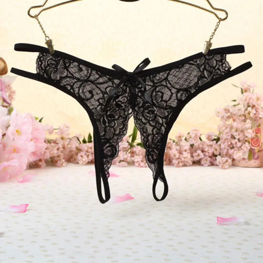 Ivory Bloom Strappy Lace Thong for Women