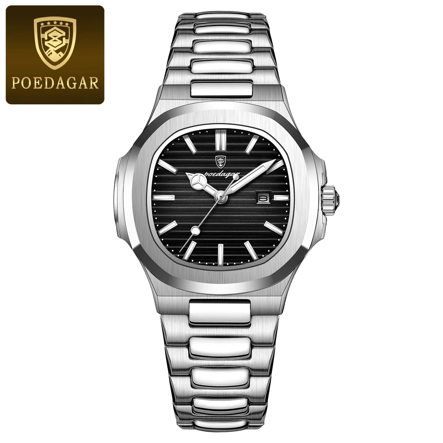 Stainless Steel Luxury Women’s Square Waterproof Watch