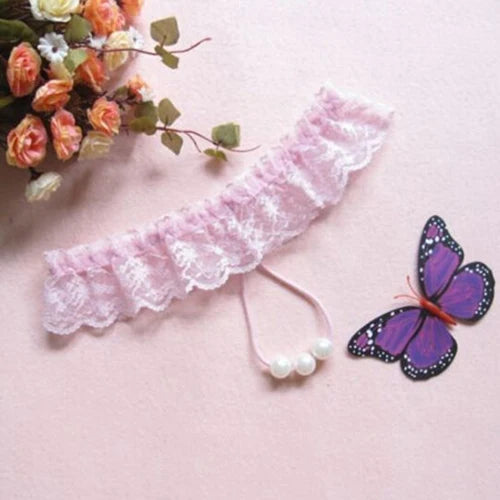 Ivory Bloom Strappy Lace Thong for Women