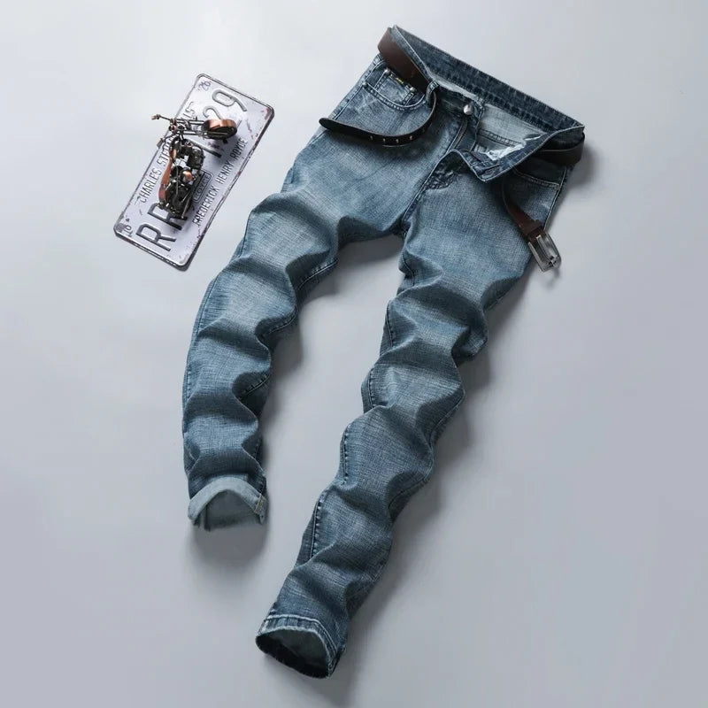 Casual & Stylish Men's Classic Straight Fit Ripped Denim Jeans