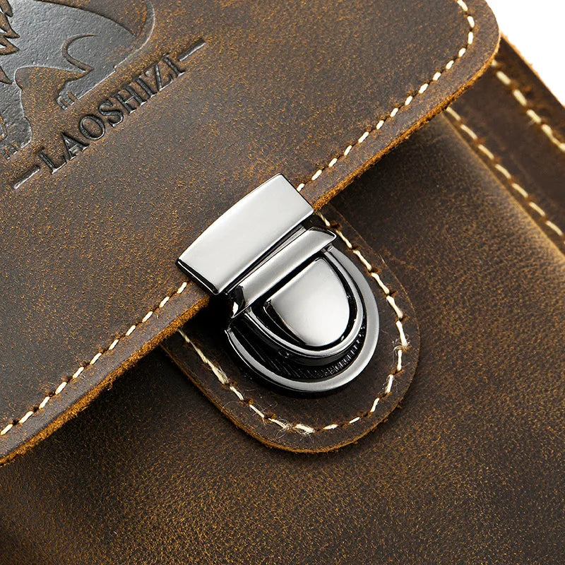 Men's Genuine Leather Crossbody Multi-Functional Belt & Waist Bag