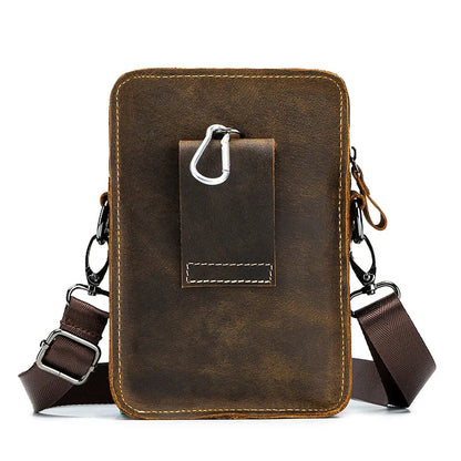 Men's Genuine Leather Crossbody Multi-Functional Belt & Waist Bag
