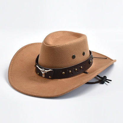 Vintage Artificial Suede Western Cowboy Jazz Hat