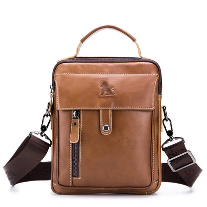 Stylish Multifunctional Genuine Leather Men's Crossbody Bag