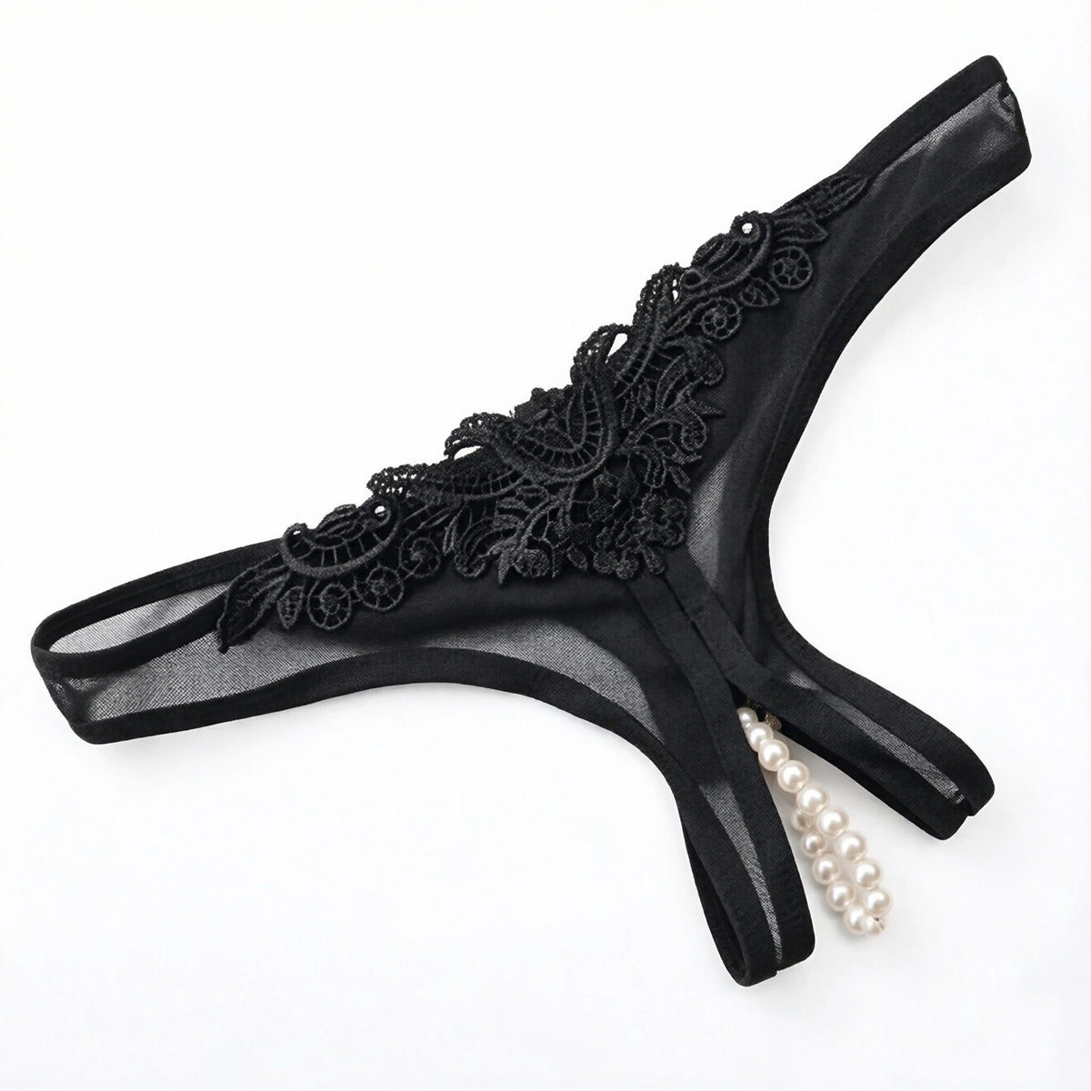 Ivory Bloom Strappy Lace Thong for Women