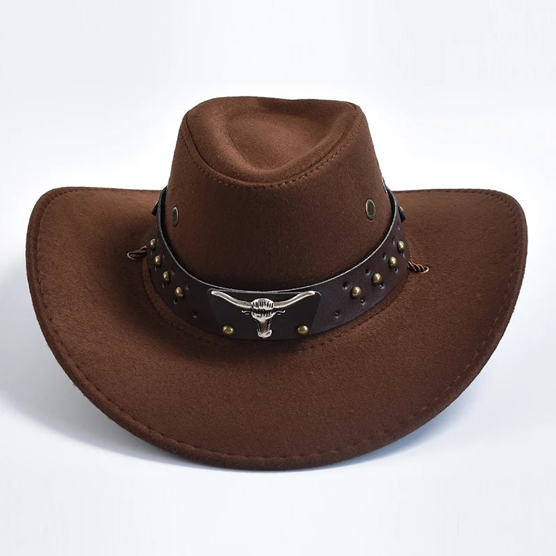 Vintage Artificial Suede Western Cowboy Jazz Hat