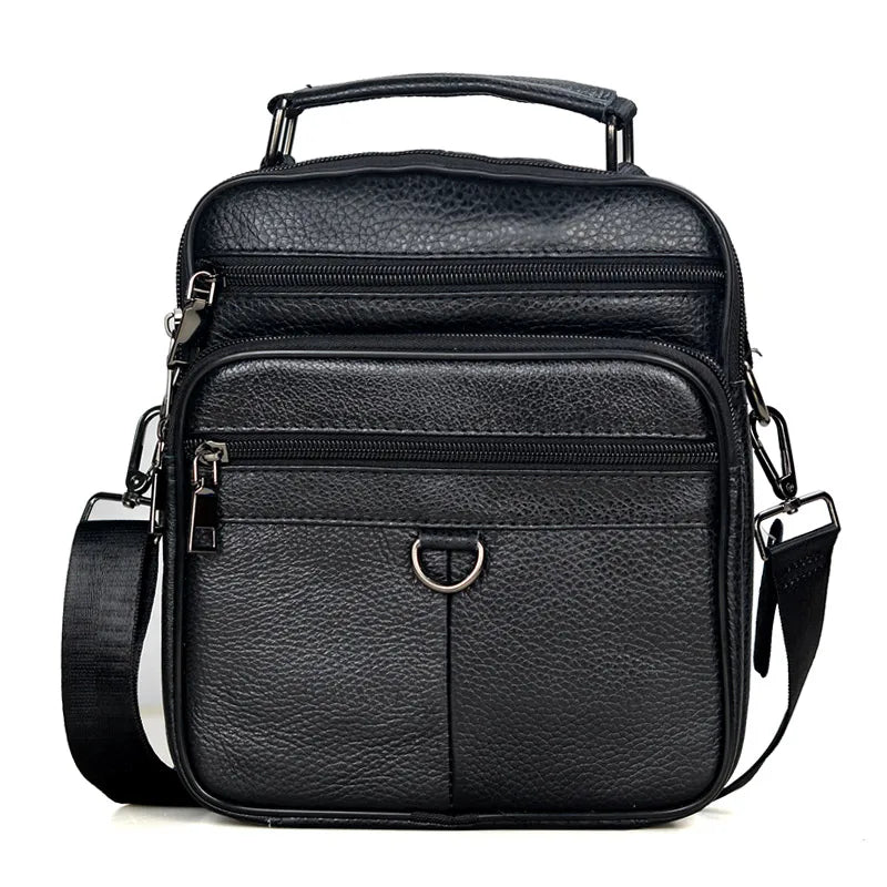 Genuine  Leather Messenger Bag for Business & iPad Tote