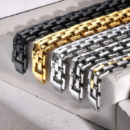 Men's 11mm Stainless Steel Link Bracelet – Bold, Refined & Durable