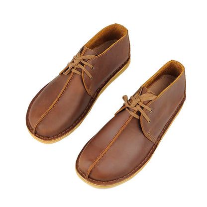 Retro Cowhide Casual Walkers Genuine Leather Men's Desert Boots