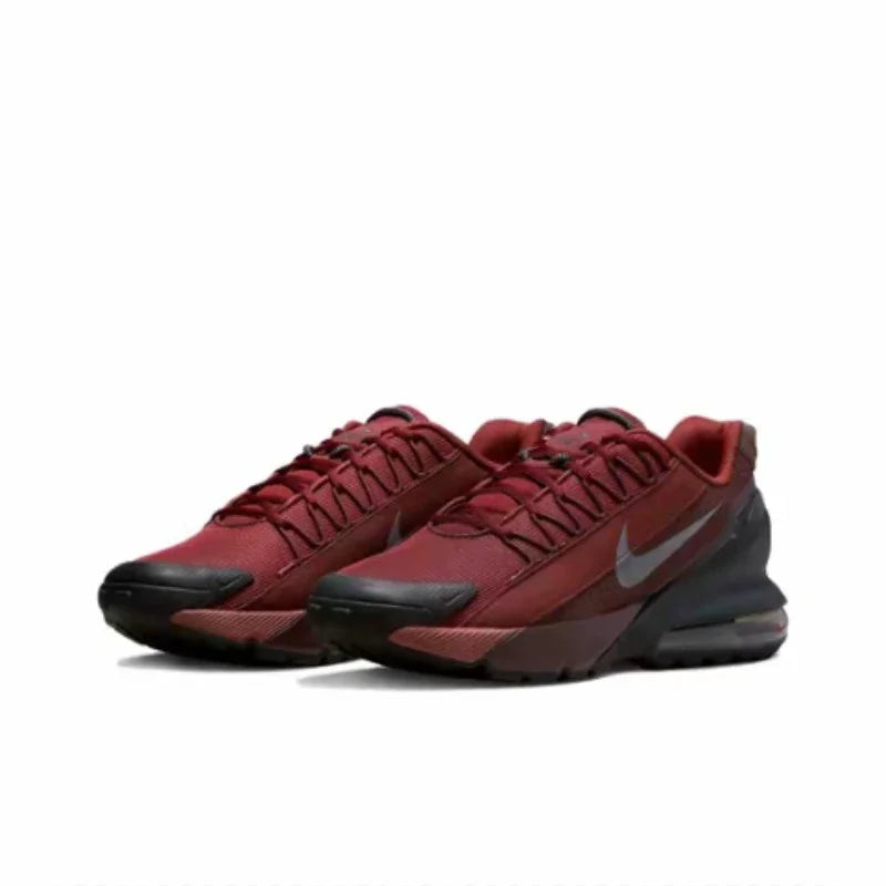 Air Max Pulse Black Red Mesh Men's Cushioned Running Shoes