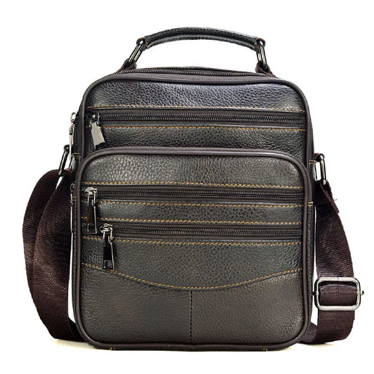 Genuine  Leather Messenger Bag for Business & iPad Tote