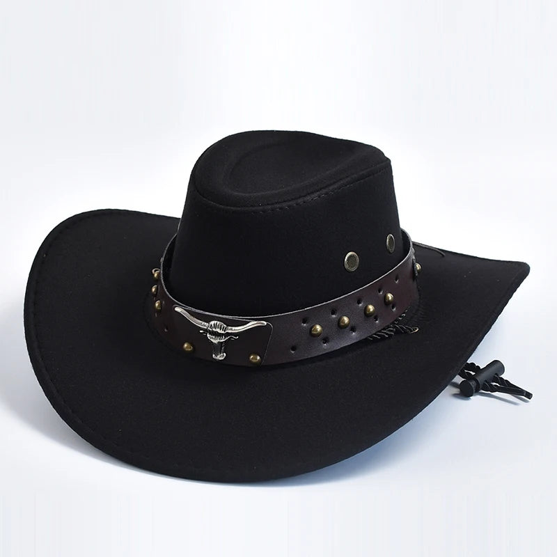 Vintage Artificial Suede Western Cowboy Jazz Hat