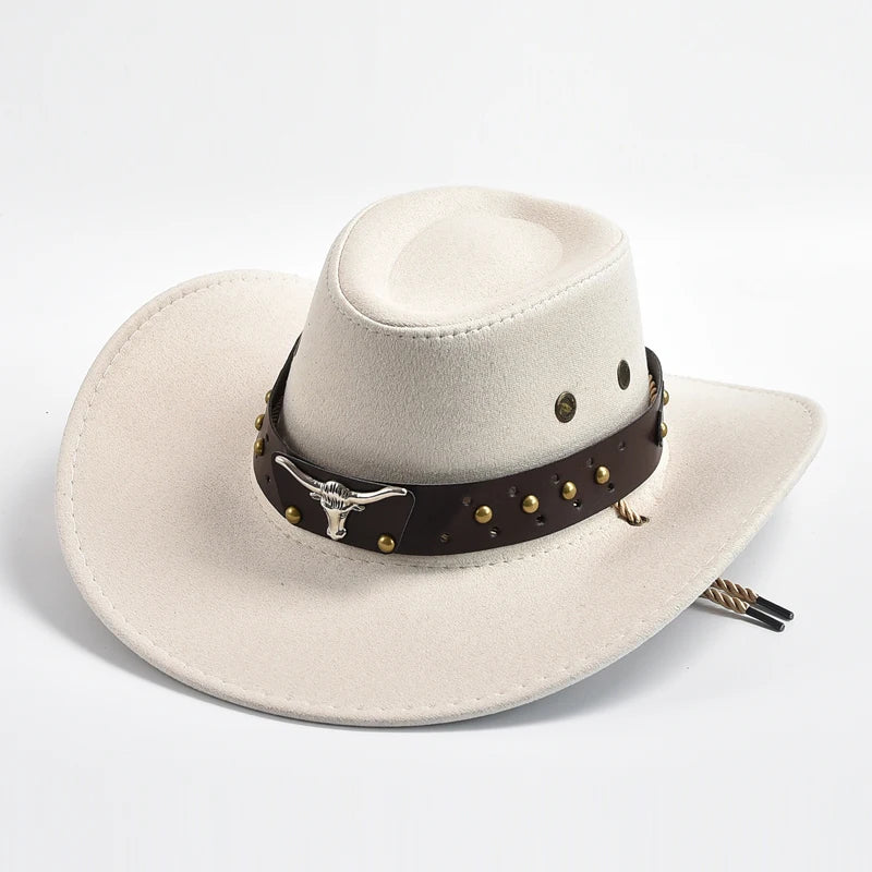 Vintage Artificial Suede Western Cowboy Jazz Hat