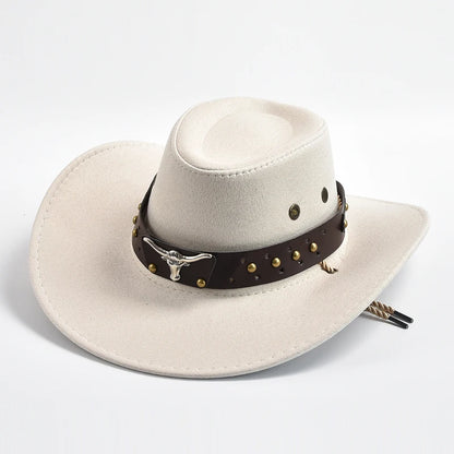 Vintage Artificial Suede Western Cowboy Jazz Hat