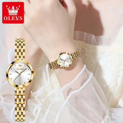 Elegant Waterproof Quartz Timepiece Luxury Gold Women's Watch